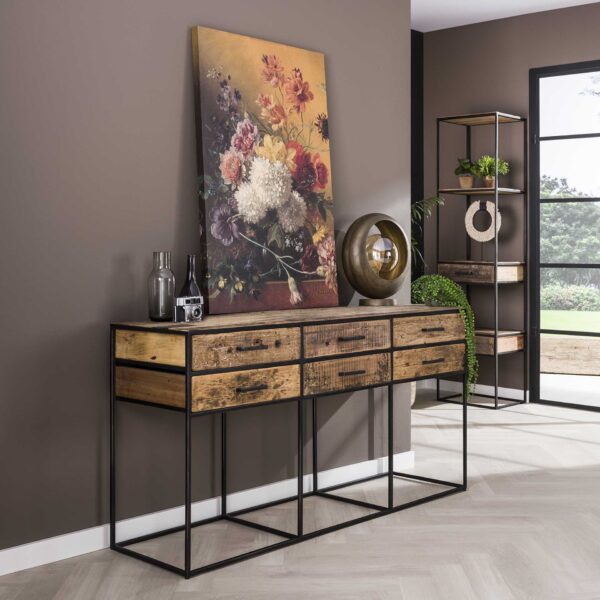 D - Hoyz - Dressoir Float met 6 Lades - 160cm Breed - Hardhout