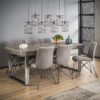 D - Hoyz - Eetkamertafel Grado - Hout - Industrieel - Grijs - 200x95x78