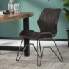 D - Hoyz - Stoel Vintage -  Kunstleer - Bruin - 2 Stuks