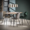 D - Hoyz - Eettafel Rechthoekig - Bruin - Hout - Metaal - 120x90x77