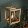 D - Hoyz - Hanglamp - 1x Mango Houten Frame - Hanglamp - 25x25 cm