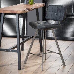 D - Hoyz - Barstoel Kruisstiksel - Zwart - Openrug - 4 stuks