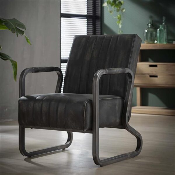 D - Hoyz - Fauteuil Vintage - Curved Frame - Antraciet