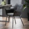 D - Hoyz - Armstoel Wing - Zwart - 2 Stuks - 60x64x81