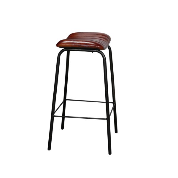 D - Hoyz - Barkruk Vintage - Echt Leer - 4 Stuks