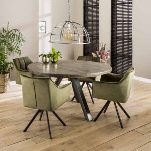 D - Hoyz - Eetkamertafel Massief - Driepoot - Ø140 - 140x140x77