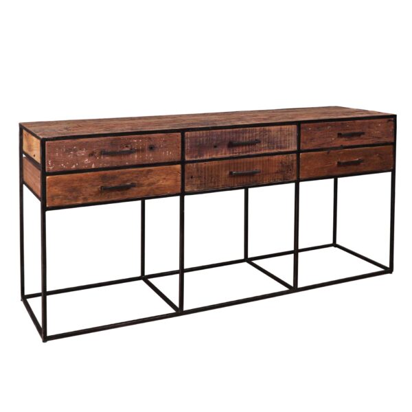 D - Hoyz - Dressoir Float met 6 Lades - 160cm Breed - Hardhout