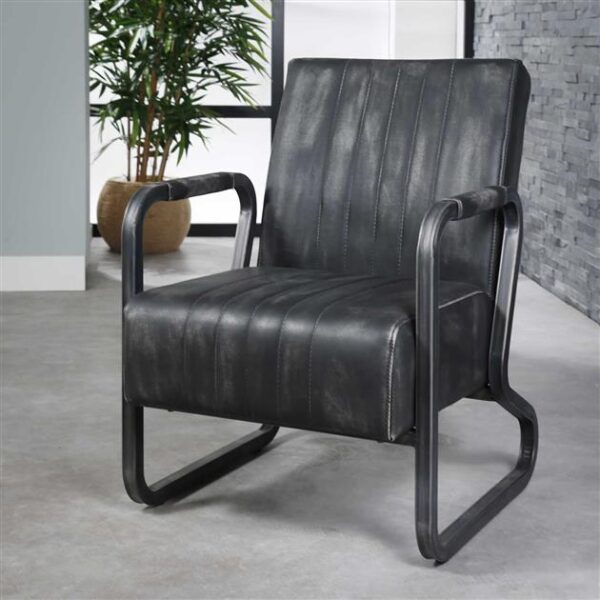 D - Hoyz - Fauteuil Vintage - Curved Frame - Antraciet