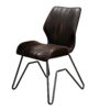 D - Hoyz - Stoel Vintage -  Kunstleer - Bruin - 2 Stuks