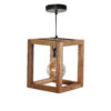 D - Hoyz - Hanglamp - 1x Mango Houten Frame - Hanglamp - 25x25 cm