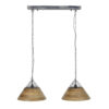 D - Hoyz - Hanglamp - 2x Ø40 cm Mangohouten Kap - Hanglampen